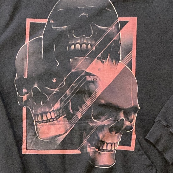 Tultex 320 skull Hoodie pullover kangaroo sweatshirt - Picture 2 of 7